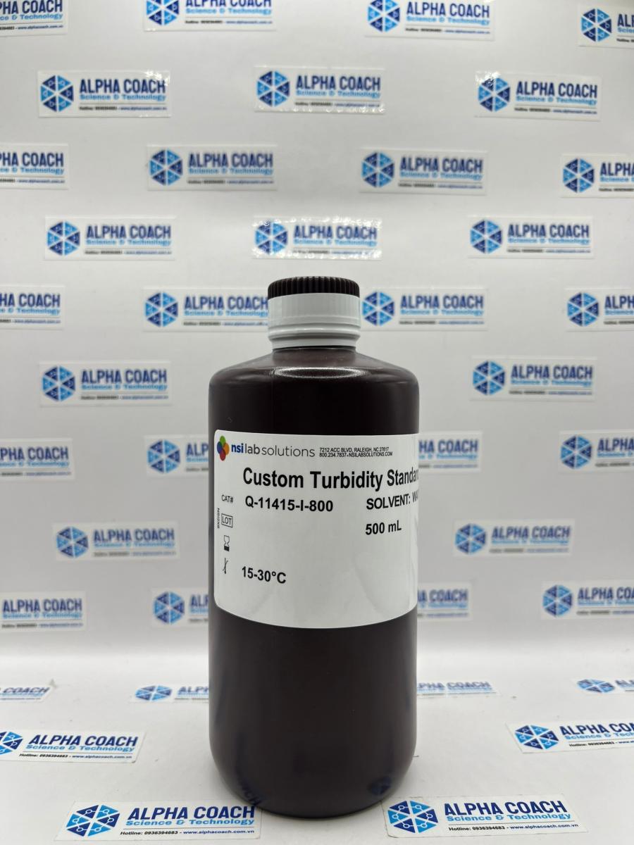 Dung dịch chuẩn Độ đục 800 NTU, chai 500mL, hãng NSI, Mỹ